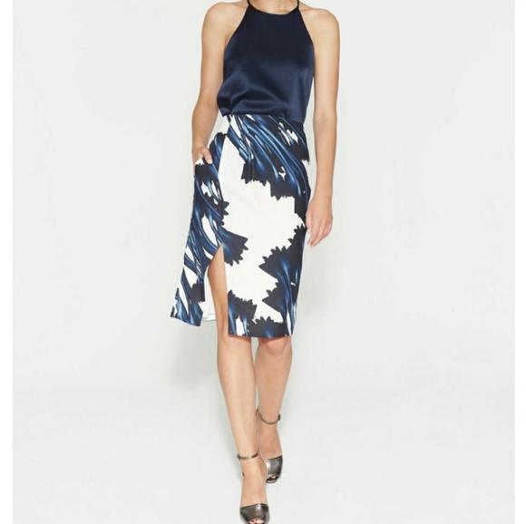 Halston Heritage draped printed skirt - Picture 3 of 7